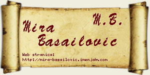 Mira Basailović vizit kartica